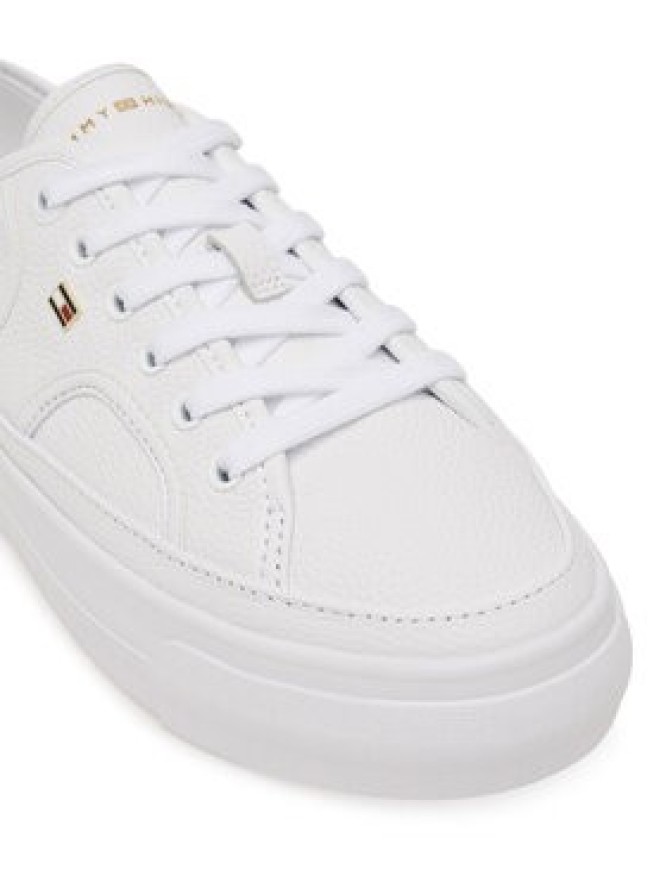 Tommy Hilfiger Sneakersy Platform Vulc Piping Ltr FW0FW09393 Biały