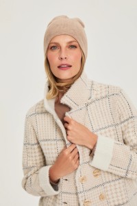 Czapka beanie beżowa