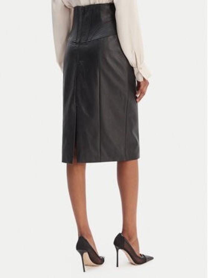 Bardot Spódnica z imitacji skóry Henley 60225SB Czarny Slim Fit