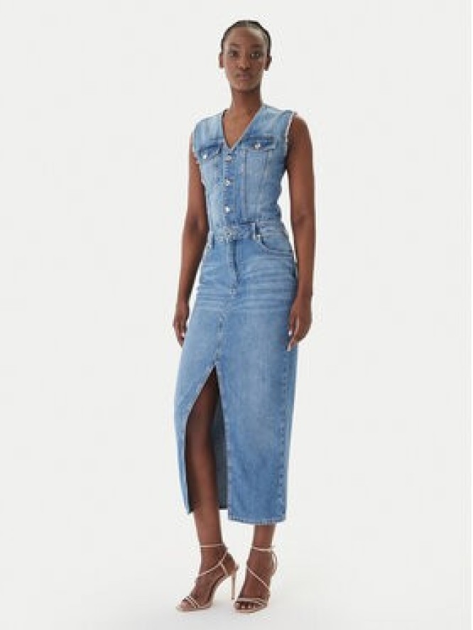 Liu Jo Sukienka jeansowa UA6123 D0309 Niebieski Regular Fit