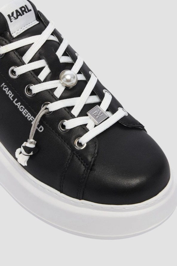 KARL LAGERFELD Czarne damskie sneakersy ANAKAPRI TASSEL CHARMS, Rozmiar 37