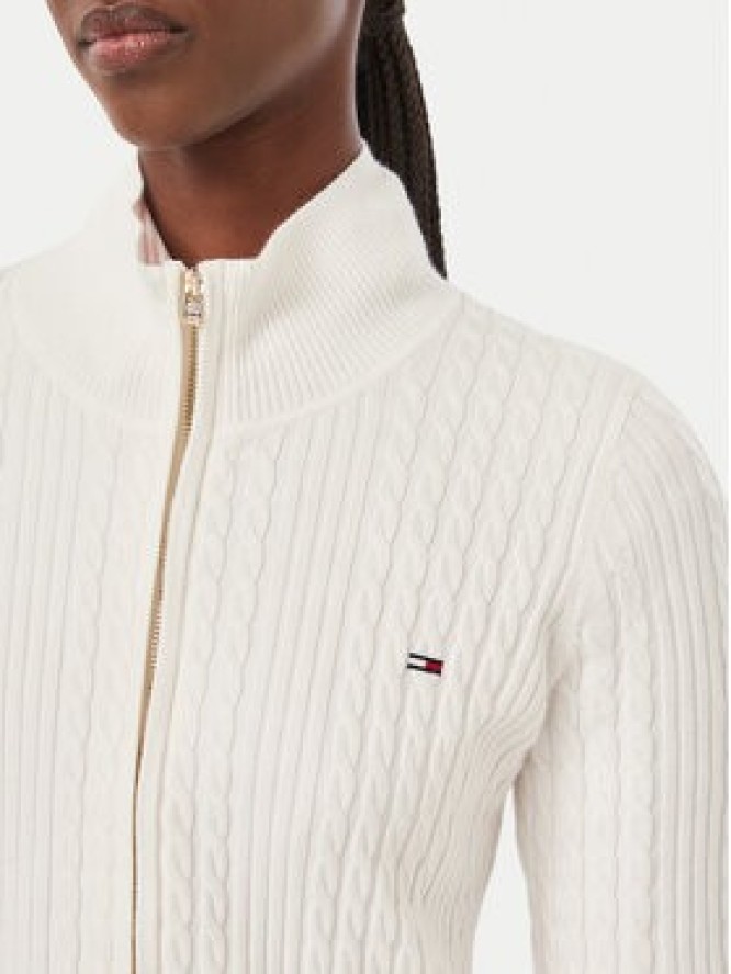 Tommy Jeans Kardigan DW0DW23355 Kremowy Slim Fit