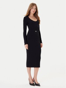 TWINSET Sukienka dzianinowa 252TP3352 Czarny Slim Fit