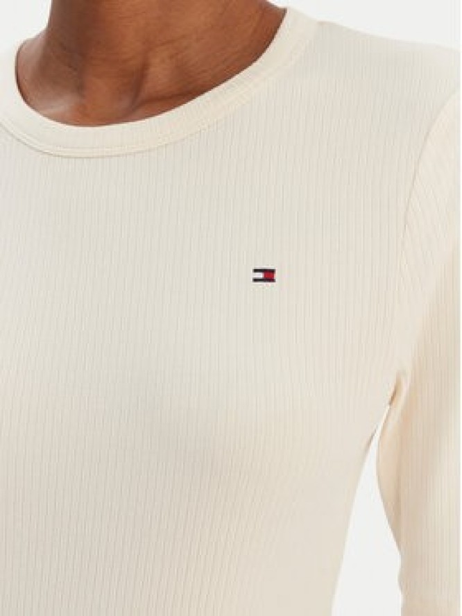 Tommy Hilfiger T-Shirt WW0WW47308 Écru Slim Fit