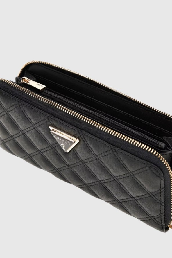 GUESS Czarny duży portfel damski Laurel