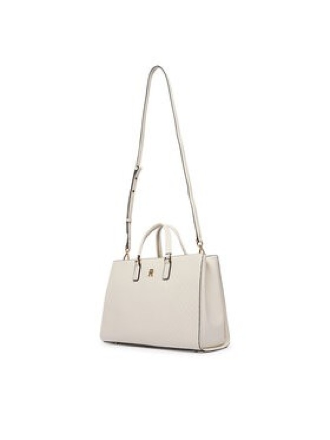 Tommy Hilfiger Torebka Th Daily Satchel Mono AW0AW18418 Écru