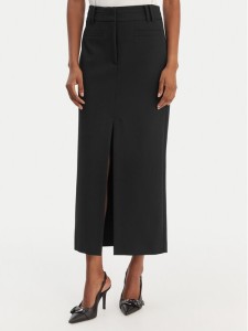 Patrizia Pepe Spódnica midi 8G0515/A498-K103 Czarny Regular Fit