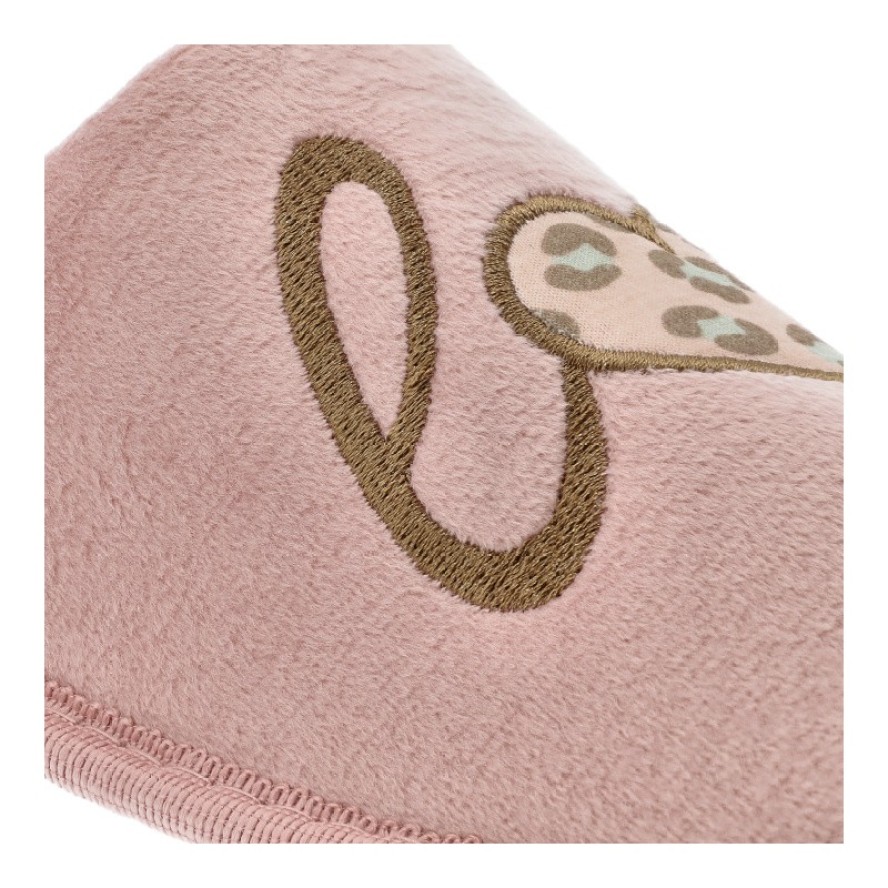 Kapcie damskie Vinceza, pantofle ocieplane z futerka z ozdobami, różowe, 19960-PN