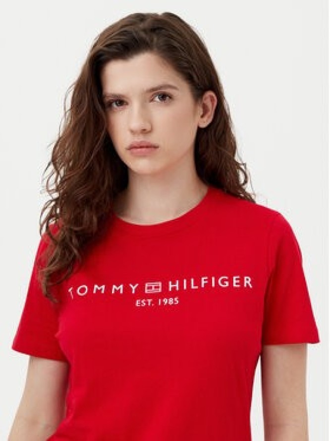 Tommy Hilfiger T-Shirt WW0WW40276 Czerwony Regular Fit