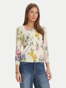 Luisa Spagnoli Kardigan Contesto 100300 Beżowy Slim Fit