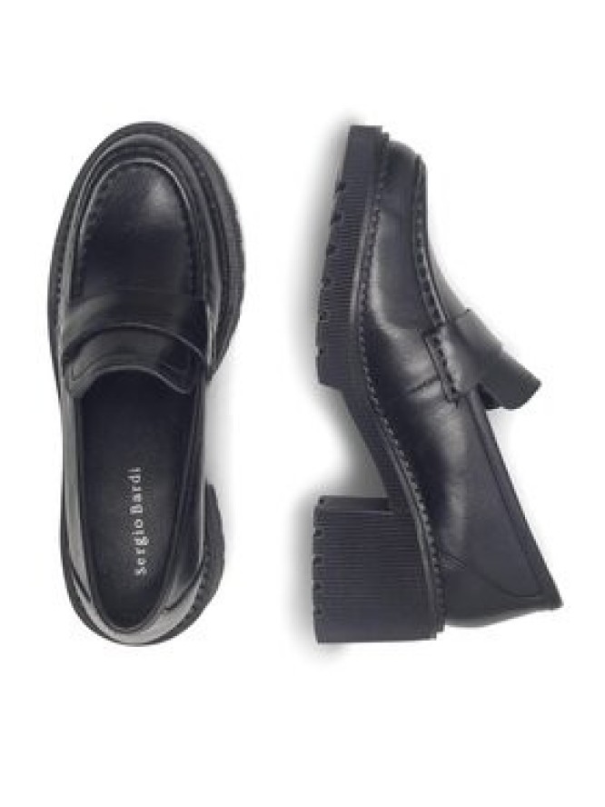 Sergio Bardi Loafersy KAP-C1061-01SB Czarny