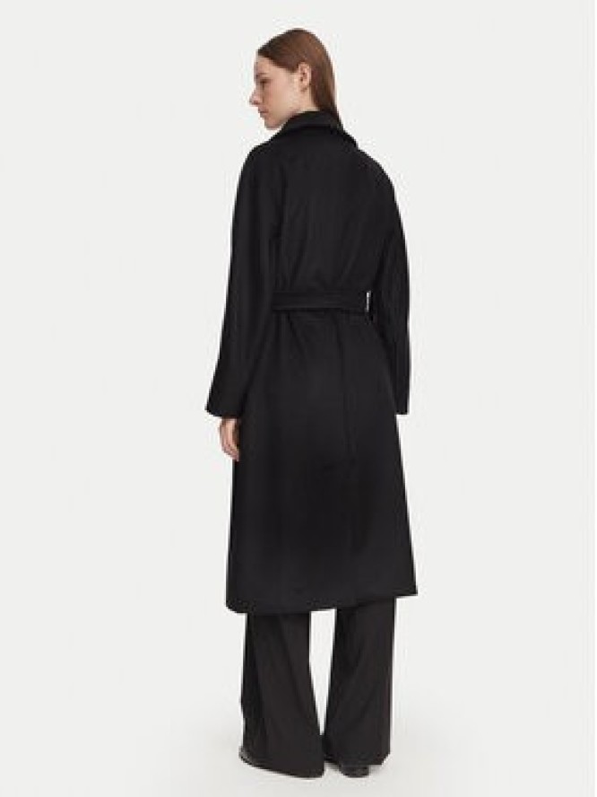 Weekend Max Mara Płaszcz wełniany Resina 2625016021 Czarny Regular Fit