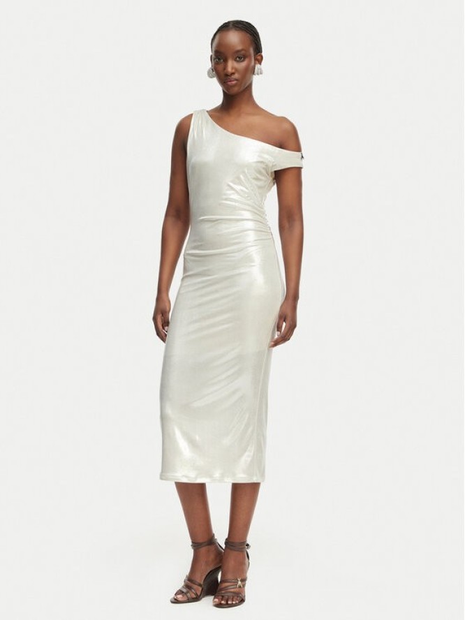 Patrizia Pepe Sukienka koktajlowa 2A3040/J242-S125 Kremowy Regular Fit