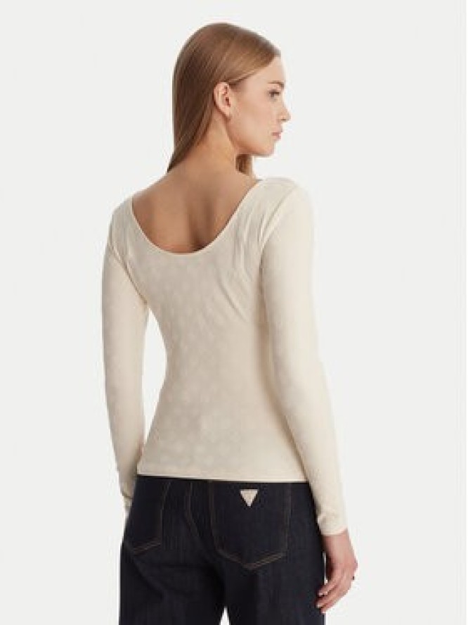 Guess Bluzka W6RP46 KA660 Écru Regular Fit