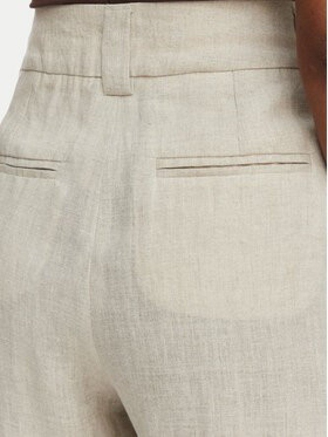 Marella Spodnie materiałowe Rete 2613131022 Beżowy Straight Fit