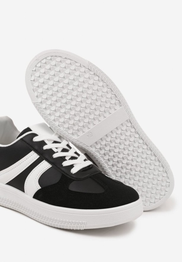 Czarne Sneakersy Klasyczne Tenisówki Setinora