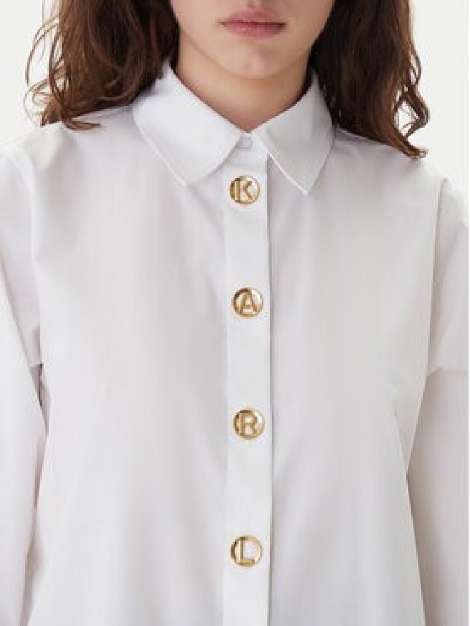 KARL LAGERFELD Koszula B1W11012 Biały Regular Fit