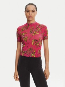 Versace Jeans Couture Sweter 78HAFM07 Różowy Slim Fit