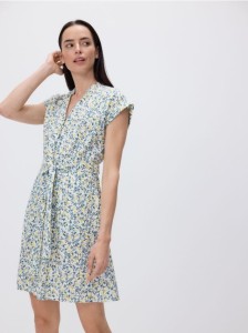 Wzorzysta sukienka mini - wielobarwny