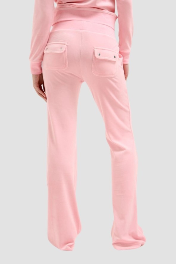 JUICY COUTURE Różowe damskie spodnie dresowe Layla Low Rise, Rozmiar XS