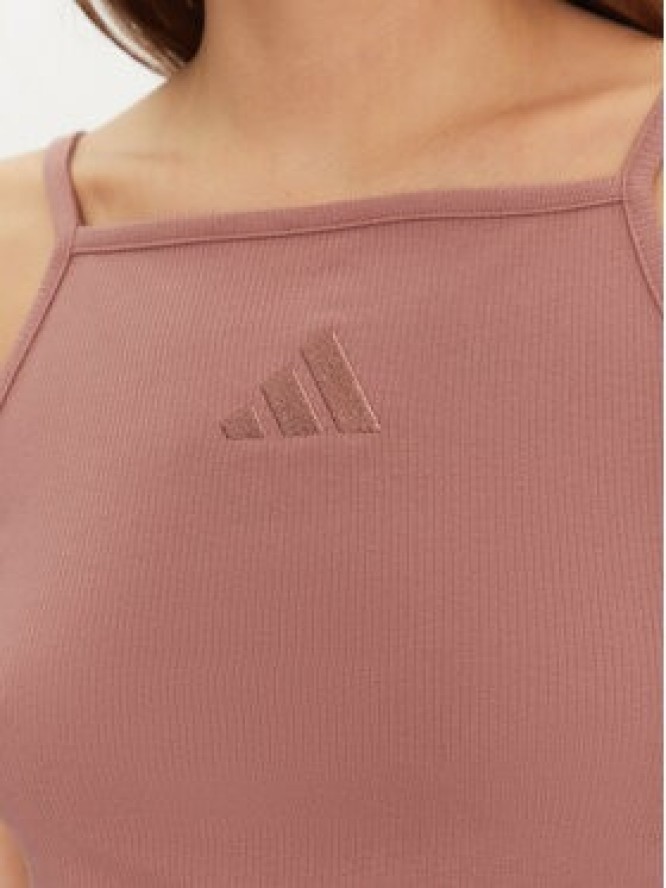 adidas Top ALL SZN Rib JJ1222 Różowy Slim Fit