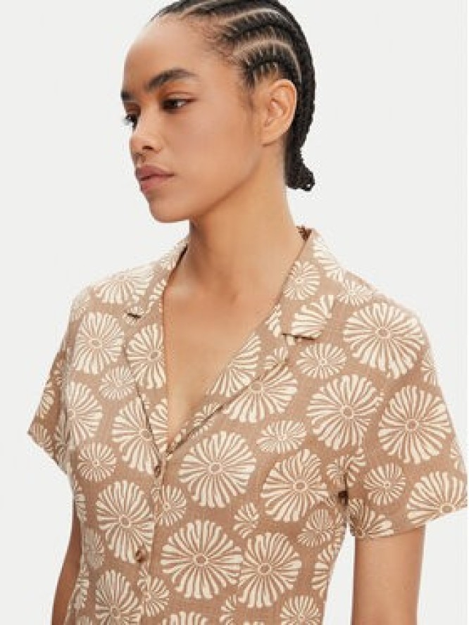 Roxy Sukienka koszulowa Happy Shiny Girls ERJWD03881 Brązowy Regular Fit