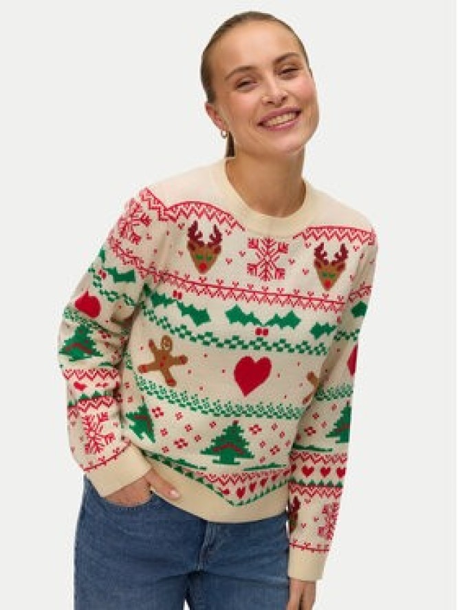 Vero Moda Sweter New Christmas 10334011 Kolorowy Regular Fit