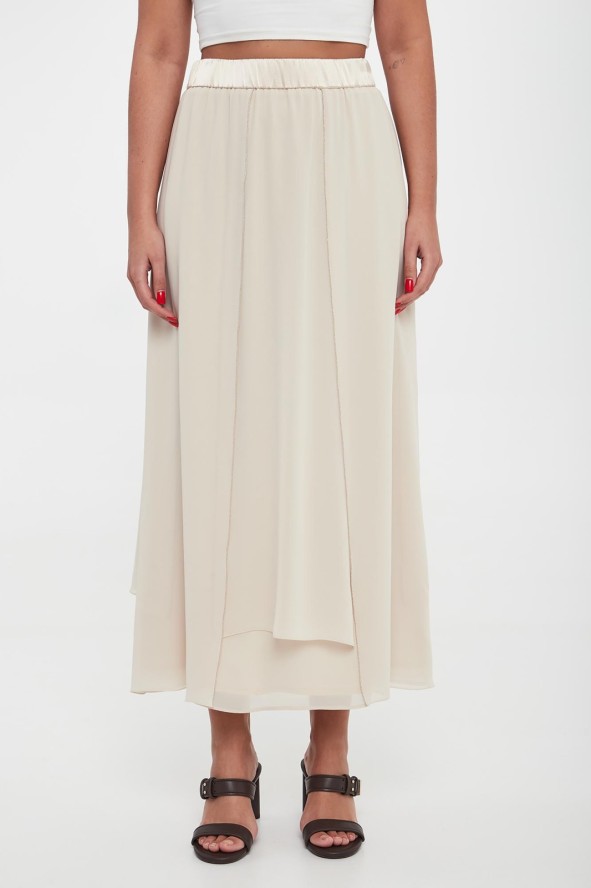 Spódnica midi jedwabna PESERICO