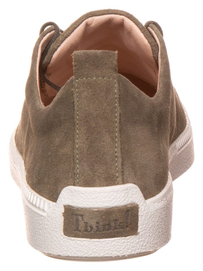 Think! Skórzane sneakersy w kolorze khaki rozmiar: 41,5