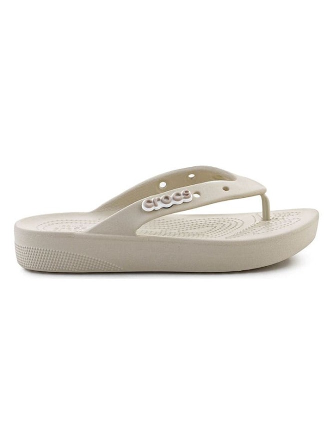 Crocs Japonki "Classic Platform" w kolorze kremowym rozmiar: 41/42