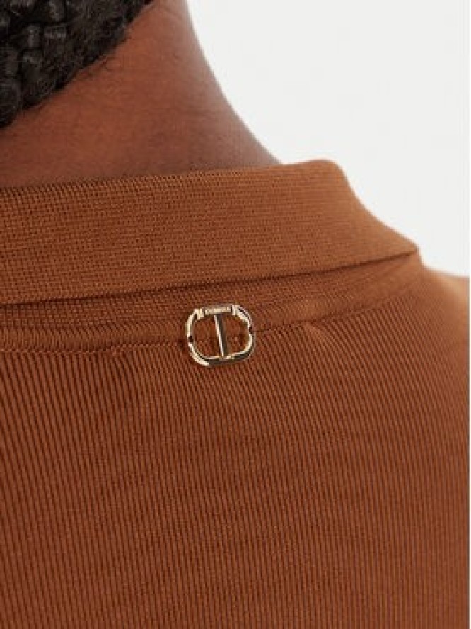 TWINSET Sukienka dzianinowa 252TP3110 Brązowy Regular Fit