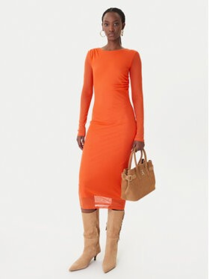 Patrizia Pepe Sukienka koktajlowa 8A1604/J376-R877 Pomarańczowy Regular Fit