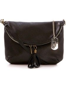 Anna Morellini Skórzana torebka "Alice" w kolorze czarnym - 22 x 18 x 2 cm rozmiar: onesize