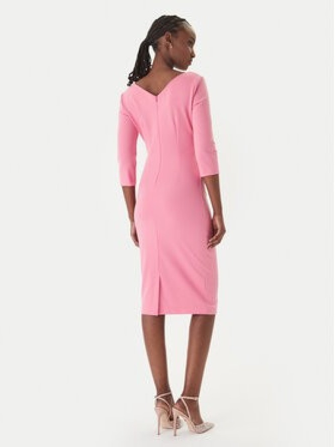 Rinascimento Sukienka koktajlowa CFC0127699003 Różowy Slim Fit