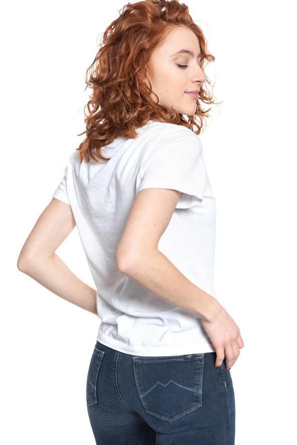 LEE T SHIRT DAMSKI LOGO T WHITE L40FEP12 112108538