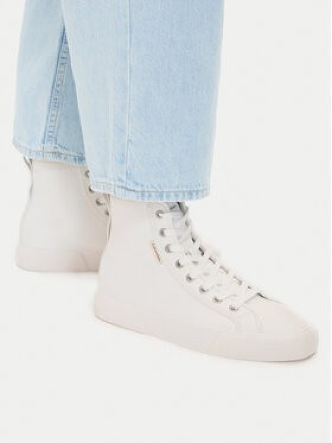 Calvin Klein Trampki Vulc Lace Up Hightop Lth HW0HW03076 Biały