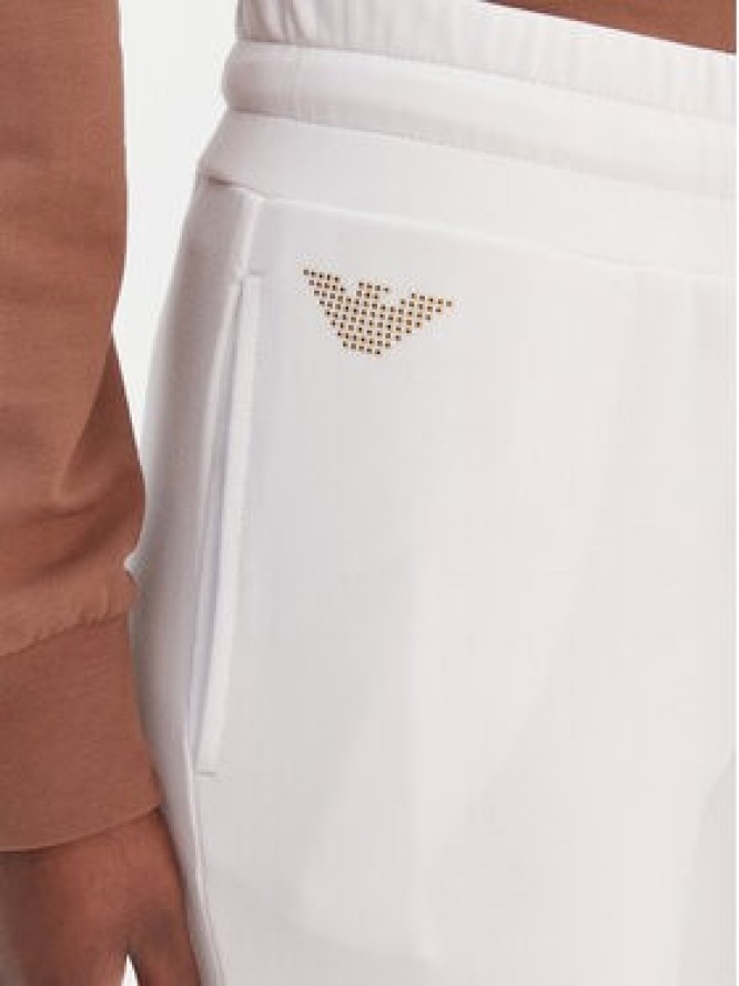 EA7 Emporio Armani Spodnie dresowe 8NTP66 TJ9RZ U0002 Biały Regular Fit