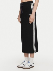 adidas Spódnica midi KS9373 Czarny Slim Fit