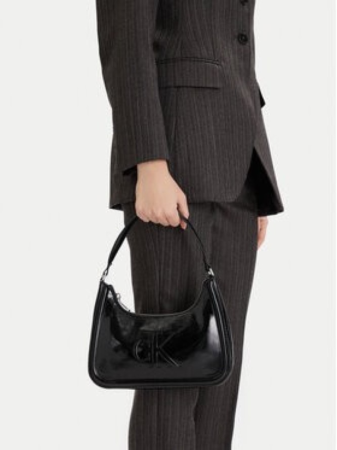 Calvin Klein Torebka Bold Ck Metallic Shoulder Bag LV04F3332G Czarny