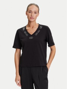 Liu Jo Sport T-Shirt TF5143 JS003 Czarny Regular Fit