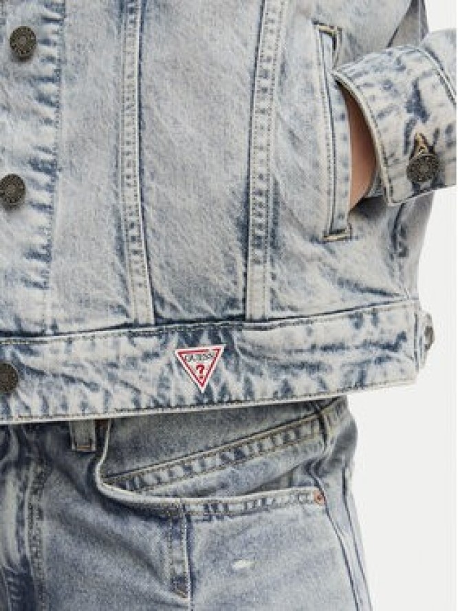 Guess Jeans Kurtka jeansowa W6GN56 D5M57 Niebieski Oversize
