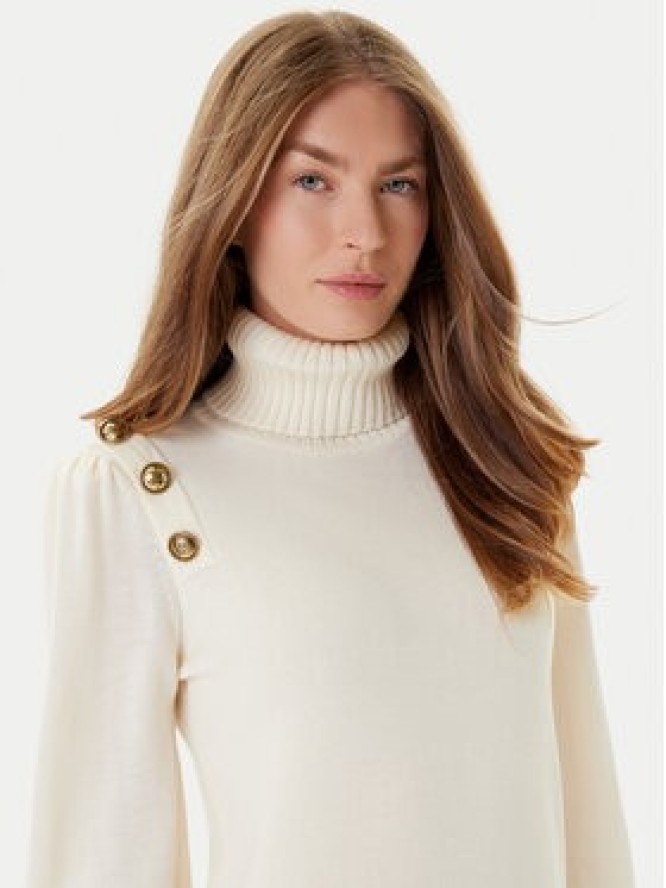 Luisa Spagnoli Sukienka dzianinowa Moduno 100056 Beżowy Regular Fit