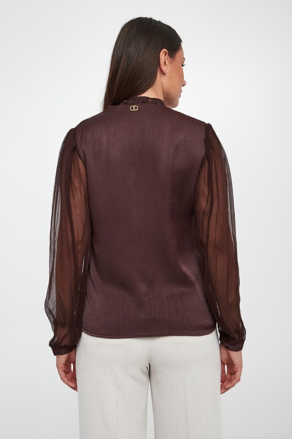 Bluzka damska z wiskozowej krepy TWINSET