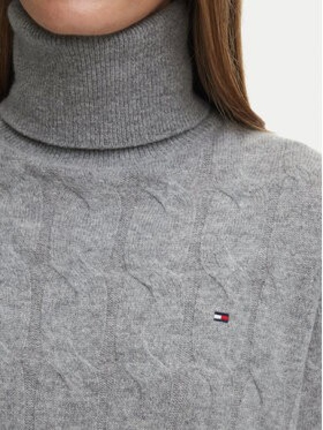 Tommy Hilfiger Sukienka dzianinowa WW0WW46429 Szary Slim Fit