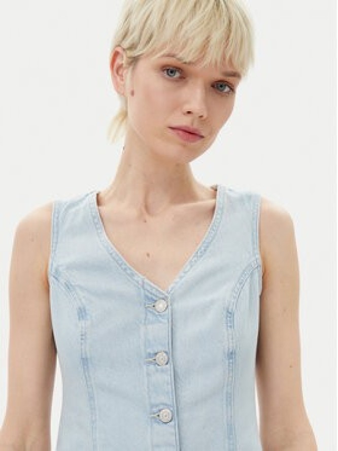 Levi's® Sukienka jeansowa Vianna Vest 001WL-0000 Błękitny Regular Fit