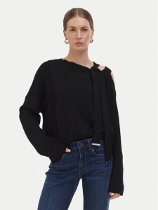 Liu Jo Sweter WF6396 MS99E Czarny Relaxed Fit