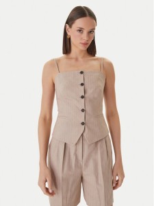 HUGO Top Copale 50560007 Beżowy Slim Fit