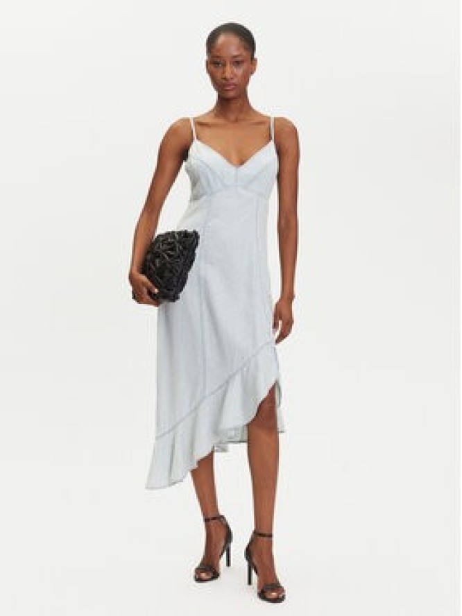 Guess Sukienka codzienna W5GK44 D5N81 Niebieski Regular Fit