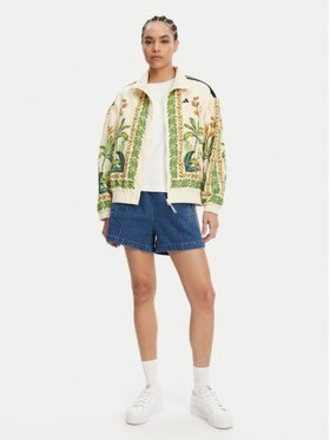 adidas Kurtka bomber FARM JD6304 Beżowy Loose Fit