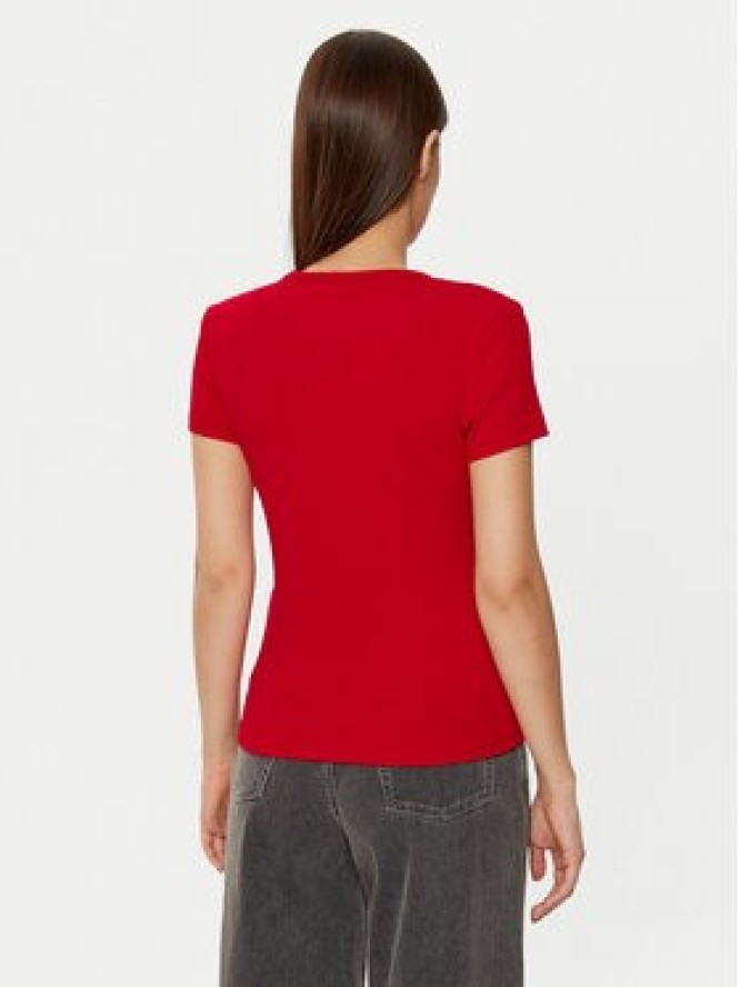 Tommy Jeans T-Shirt Essential DW0DW17383 Czerwony Slim Fit